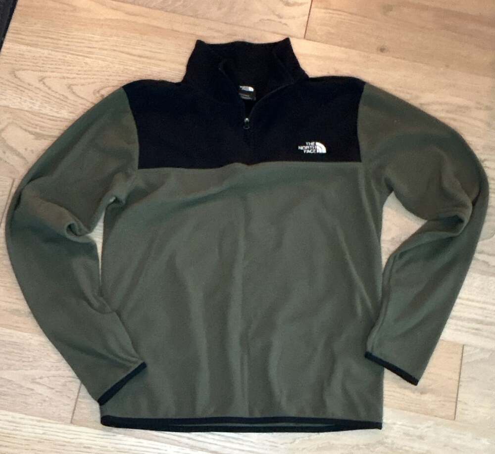 The North Face Glacier 1/4-Zip Fleece Green Black